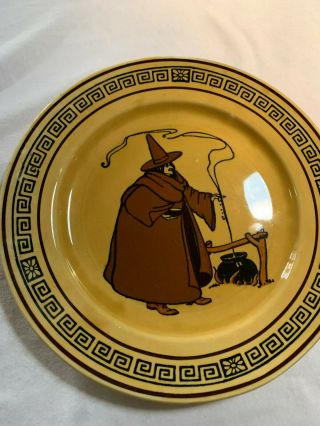 Royal Doulton Witches Plate England Rare D2735 Charles Noke Greek Key