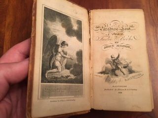 Rare 1818 John Milton Paradise Lost,  Early Baltimore Maryland Imprint,  Classic