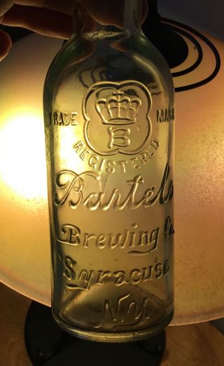 Antique Bartels Blob Top Beer Bottle Syracuse Ny 1800s Era Advertising