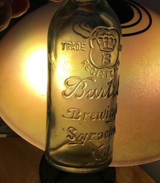 Antique Bartels Blob Top Beer Bottle Syracuse NY 1800s Era Advertising 3