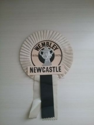 Rare Newcastle United 1976 League Cup Final Rossette