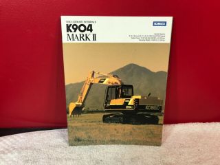 Rare Kobelco Hydraulic Excavator K904 Dealer Sales Brochure