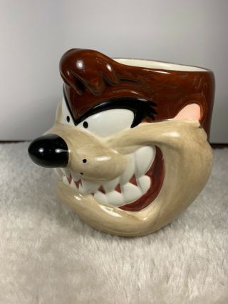 Rare Vintage 1995 Tasmanian Devil Ceramic Mug Cup 3d Applause Taz Tazmanian
