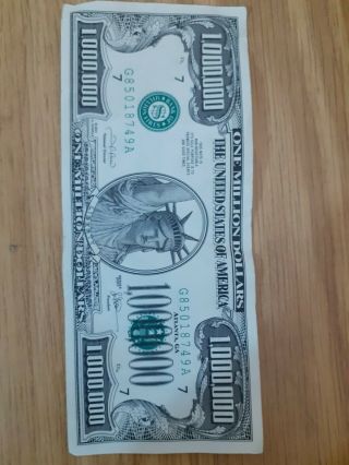 Rare Old Berkshire Hathaway One Million Dollar Bill Paper Usa Coins 2001