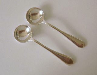 A Vintage Sterling Silver Salt Spoons Birmingham 1925 Adie Brothers