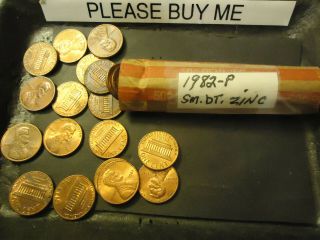 1982 - P Lincoln Cent Small Date Zinc Roll ( ((rare)) )