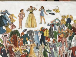 Vintage 1942 Saalfield Mary Martin Paper Dolls Cut - Outs (19)