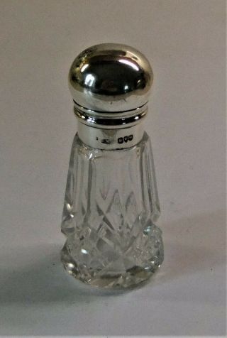 Victorian Silver Screw Topped Cut Glass Scent By S.  Mordan.  London.  1887