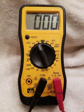 Ideal Multimeter 61 - 310 Resi Pro Digital Volt Ohm Resistance Current Tool 2