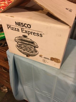 Nesco Pizza Express Oven Cooker Countertop Pizza Stone Surface Oven Italy Rare 2