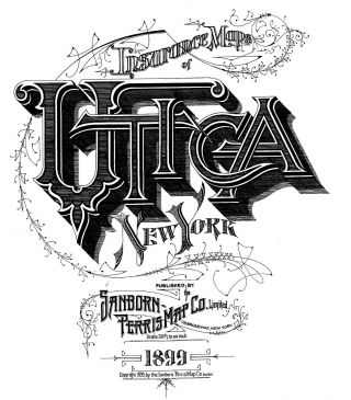 Utica,  York Sanborn Map©sheet 94 Maps On Cd From Microfilm Reel 1899