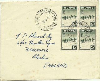 1949 World Boy Scout Rover Moot Norway Cover & Letter Special Cancel Rare