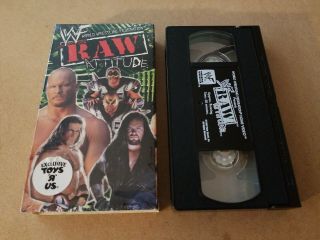 Wwf Raw Attitude 1998 Vhs Video Rare Wrestling Wwe