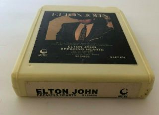 Elton John Breaking Hearts Rare S124655 Geffen Records 8 Track Cartridge Tape 2