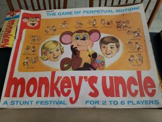 1967 Monkeys Uncle Stunt Festival Rare Htf Vintage Game Of Perpetual Motion