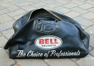 Rare 1950s Bell Helmet Bag Large Old Motorcycle Gear Vintage Luggage Carry On