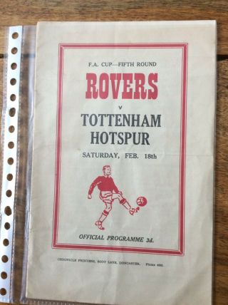 6 Spurs Away Programmes From 1956 - 61 Includes Rare Fa Cup Match At Doncaster
