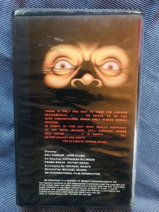 NECROMANIAC VHS Rare Horror MOGUL All American ultra rarity big box 3