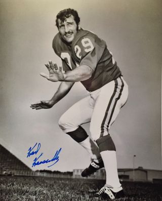 Karl Kassulke,  Minnesota Vikings Signed 8x10 B/w Photo With (rare)