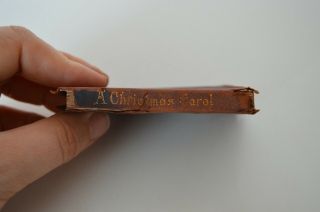 A Christmas Carol Charles Dickens Miniature Book.  Antique Book.  Vintage