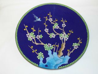 Large 12 " Antique Chinese Or Japanese Cloisonne Charger Plate.