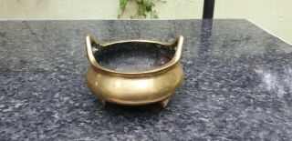 Good Antique 19 Th / 20th Century Chinese Bronze Censer Incense Burner