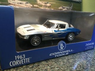 Diecast 1/18 63 Corvette By Ertl For Cornwell Tools One Of 999 Made.  Rare