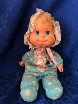 Vintage 1970 Mattel Baby Beans Doll Blue Outfit 11”