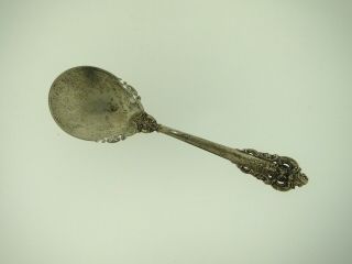Wallace Grande Baroque Sterling Silver 6 1/2 - Inch Sugar Spoon - 45.  0 Grams