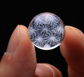 7.  2g Find Rare Natural Pretty Snowflake Phantom Quartz Crystal Sphere Ball42