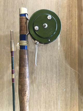 Vintage Fly Reel MARTIN AUTOMATIC FISHING REEL MOHAWK NY 47 And St Croix Pole 2