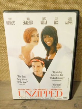 Unzipped (dvd,  2004) Cindy Crawford,  Kate Moss,  Naomi Campbell.  Rare