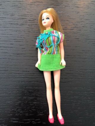 Vintage Topper Dawn Doll Dancing Dawn Green Striped Mini