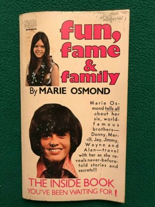 Marie Osmond Fun,  Fame & Family,  Rare 1973 Tiger Beat 1st Print Paperback