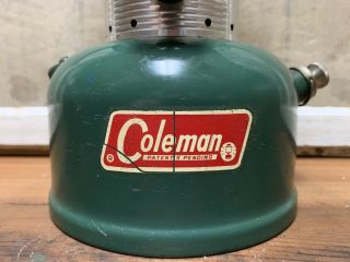 Vintage Coleman Lantern Dated 1967 Green Model 220F Pyrex Globe No Crack 67 2