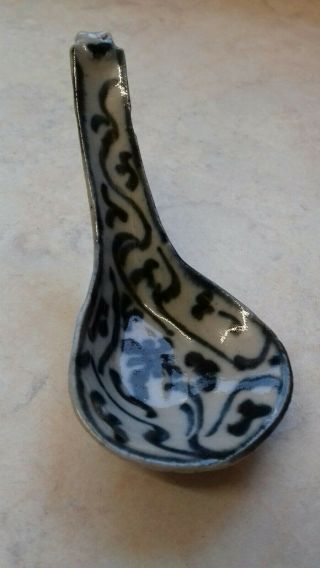 Tek Sing Chinese Shipwreck Cargo Blue And White Spoon C1822.  Please Look.