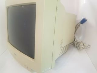 Rare Vintage Dell M770 17 Inch CRT Color Monitor w/ Cables 1999 2