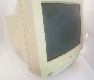 Rare Vintage Dell M770 17 Inch CRT Color Monitor w/ Cables 1999 3