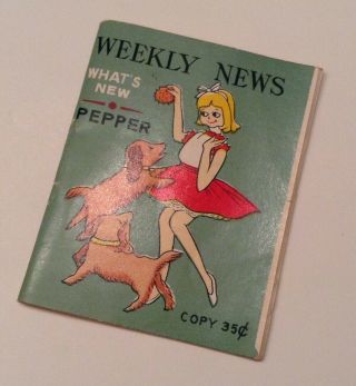 Htf Vintage Tammy Doll And Family Pepper Doll Miss Gadabout Weekly News Book