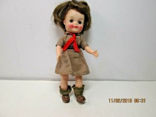 Vintage Brownie Girl Scout Doll By Effanbee 1965 Sleeping Eyes