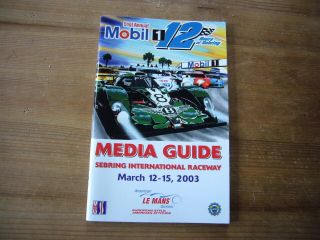 American Le Mans Series 2003 Mobil 12 Hours Sebring Programme,  Rare,  Very Good