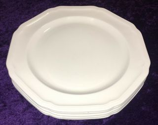 Set Of 5 Classic Mikasa Antique White 10 1/5” Dinner Plates