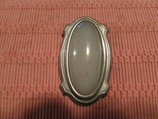 Antique Vintage Art Deco Car 3.  5 " Oval Courtesy Dome Light Frosted Glass Cover