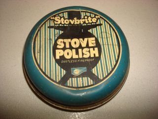 Rare Vintage Antique Stovbrite Stove Polish Dustless Fireproof Cleaner Boyle - Inc