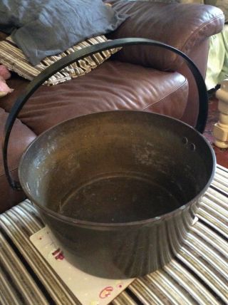 Large Vintage Copper Jam Cauldron/pan