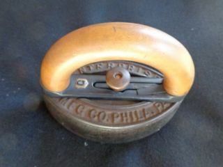 Antique Sad Iron W/ Wooden Handle By Enterprise