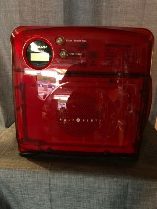 Extremely Rare Red Sharp Carousel Half Pint Compact Microwave Oven R - 120dr