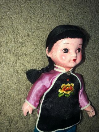 Vintage 8” Chinese National Costume Doll Republic Of China 2