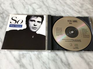 Peter Gabriel So Cd 1986 Dadc Press Geffen 9 24088 - 2 Genesis,  Phil Collins Rare