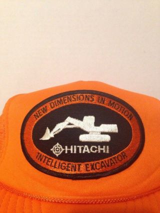 Vintage Hitachi Excavator Adjustable Truckers Cap Ex. 2